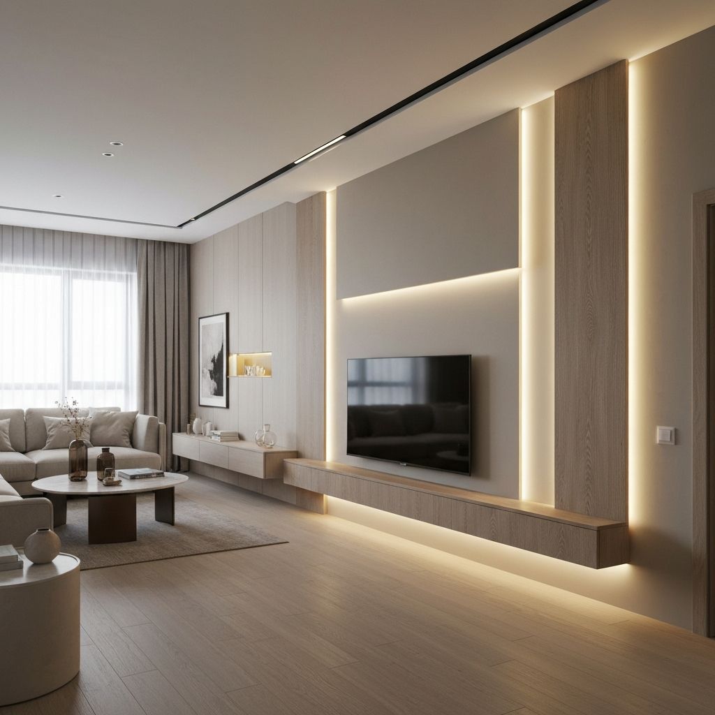 שילוב תאורה נסתרת וחיפוי MDF